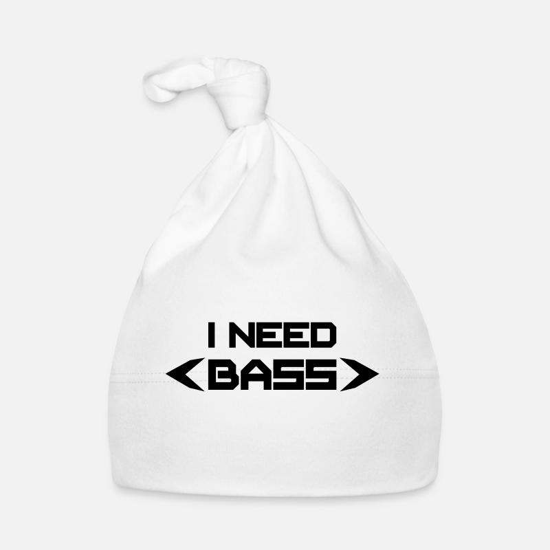 I Need Bass - Bonnet bio Bébé - blanc