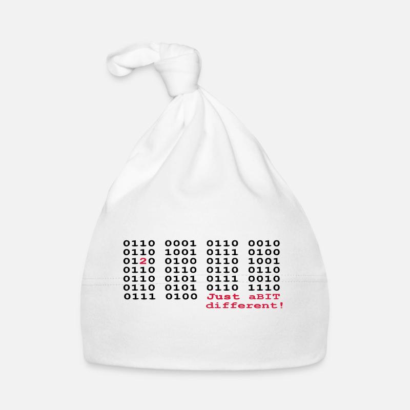 just a BIT different (2) - Organic Baby Cap - white