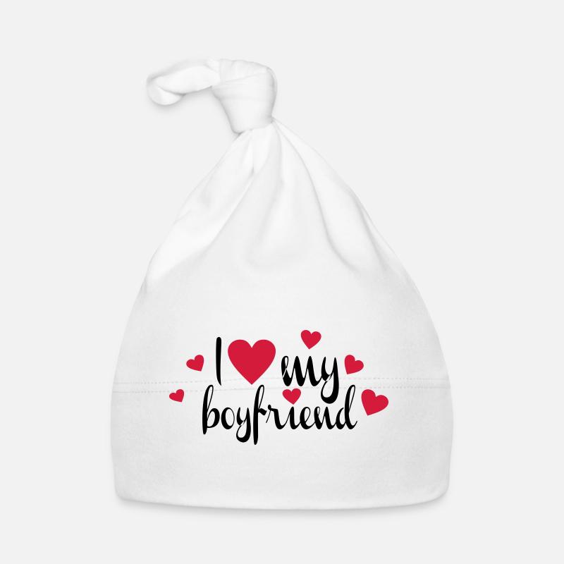 amour - Bonnet bio Bébé - blanc