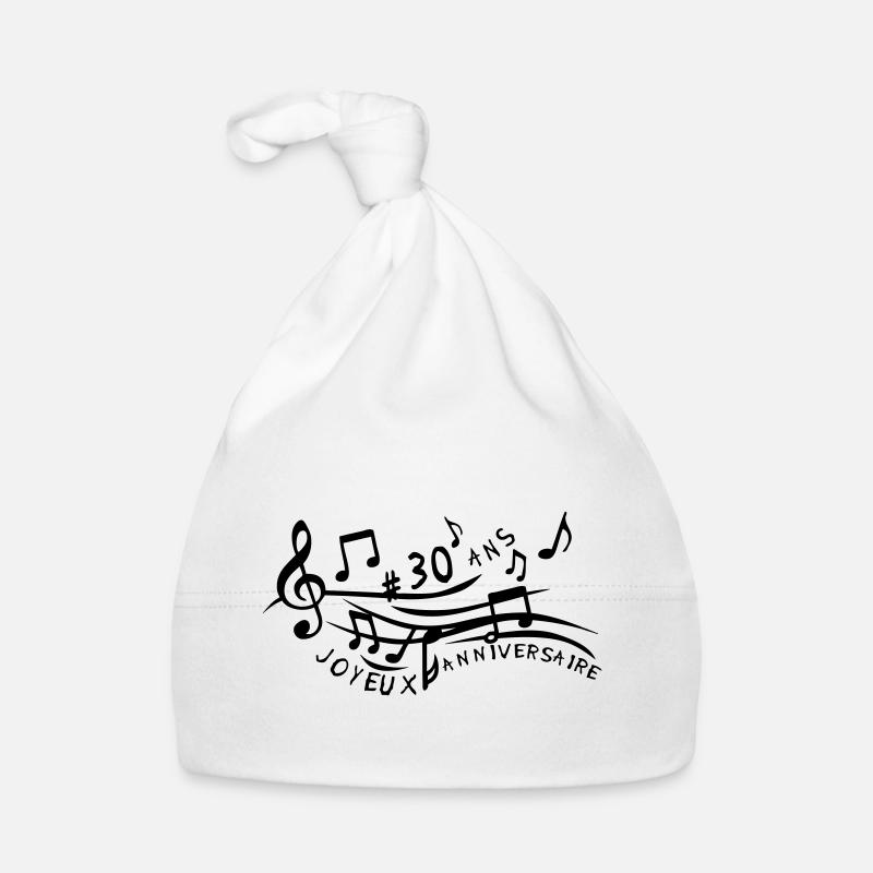 30 ans partition musicale anniversaire Bonnet bio Bébé