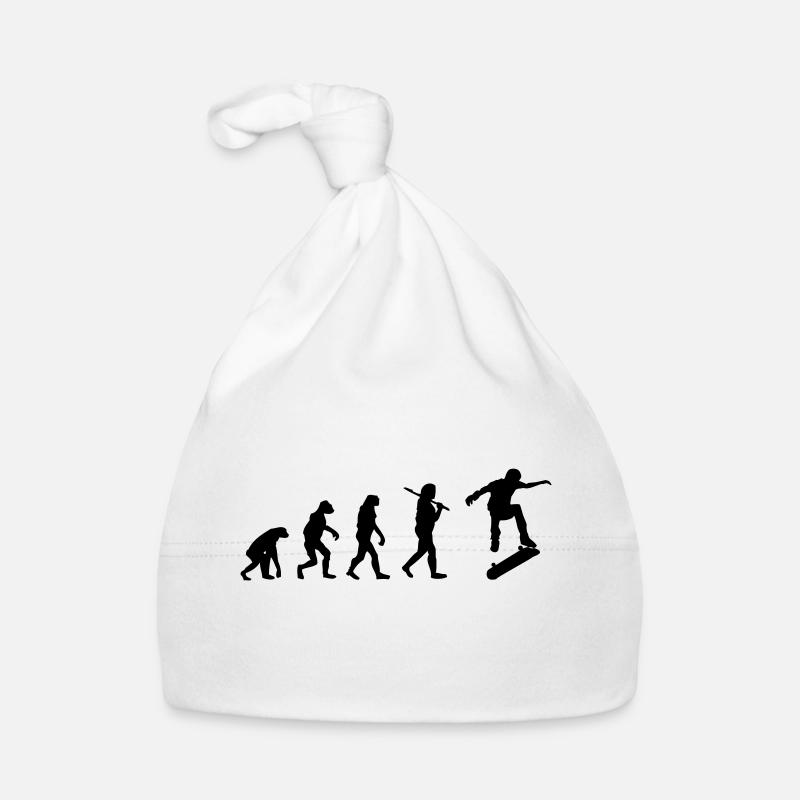 Skate Evolution - Organic Baby Cap - white