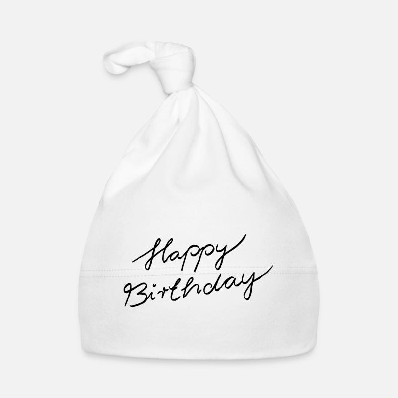 Lettrage joyeux anniversaire Bonnet bio Bébé