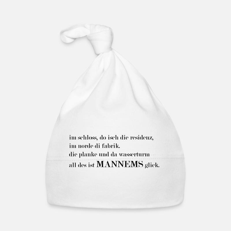 Mannems Glick - Mannheim - Baby Bio-Mütze - Weiß