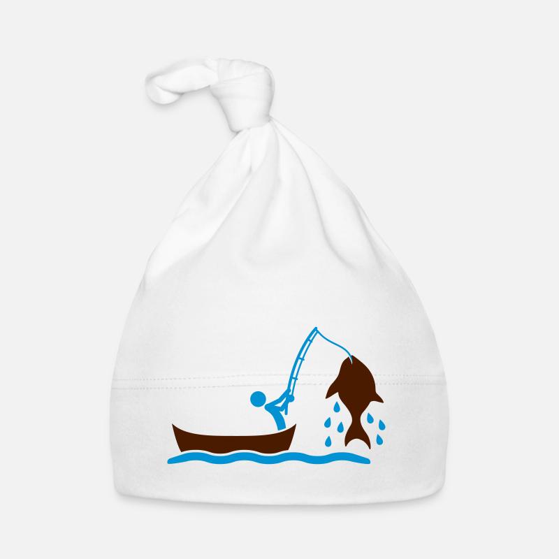 Fishing - Bonnet bio Bébé - blanc