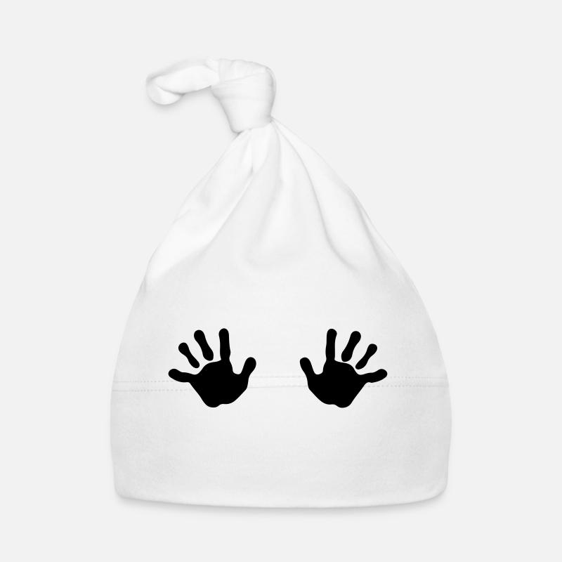 Two Hands - Organic Baby Cap - white