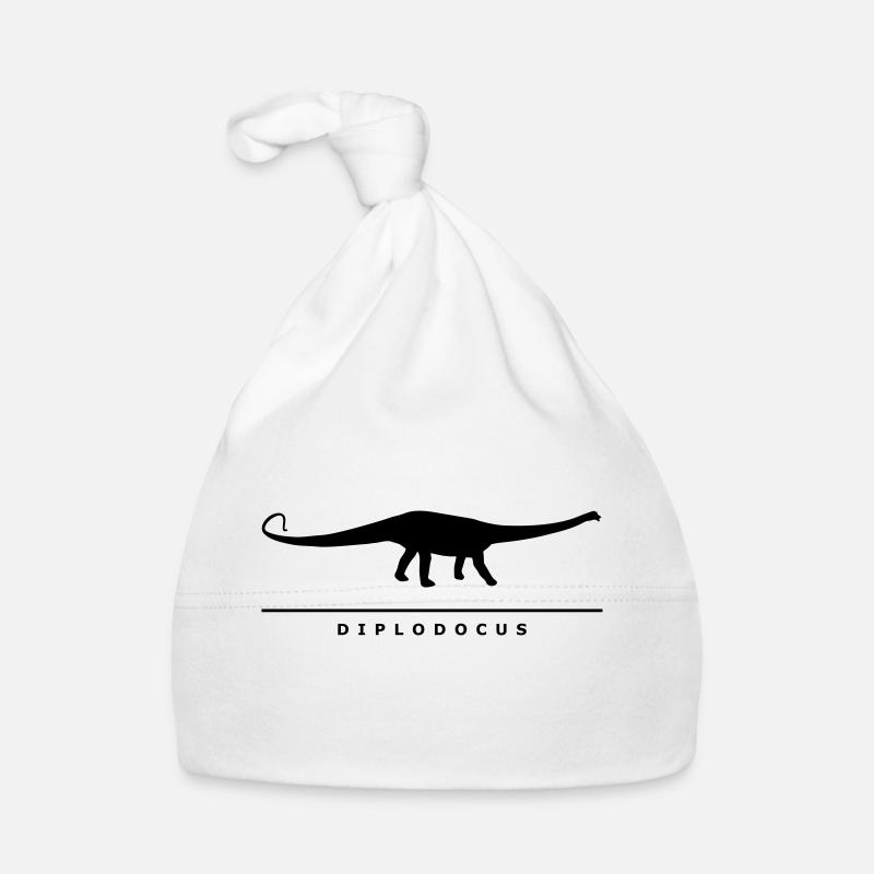 Urzeitriesen: Diplodocus - Baby Bio-Mütze - Weiß