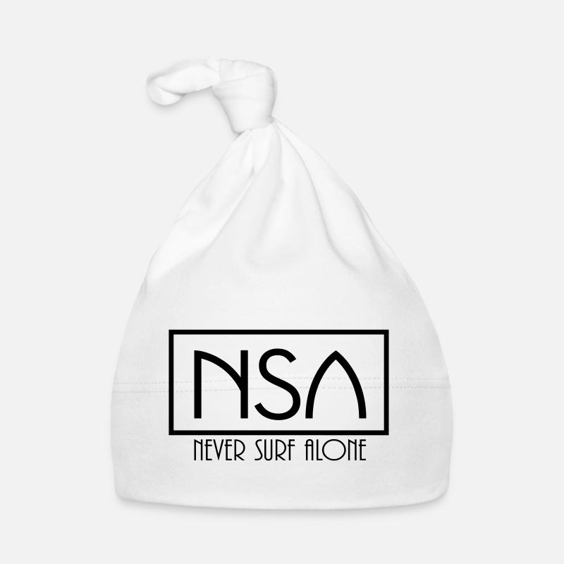 never surf alone Baby Bio-Mütze