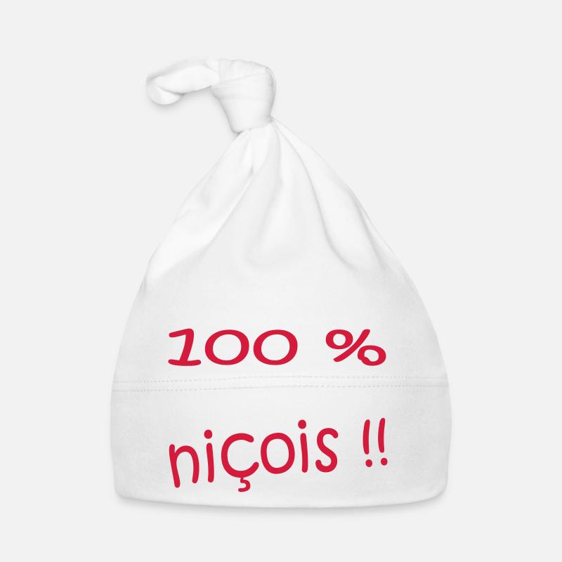 100 % nicois - Bonnet bio Bébé - blanc