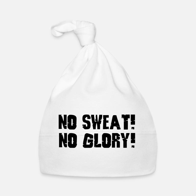 no sweat no glory Baby Bio-Mütze