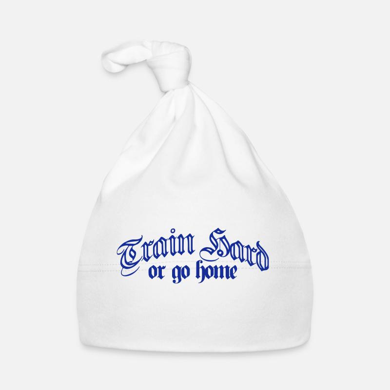 Cool Train Hard Or Go Home Logo Bonnet bio Bébé