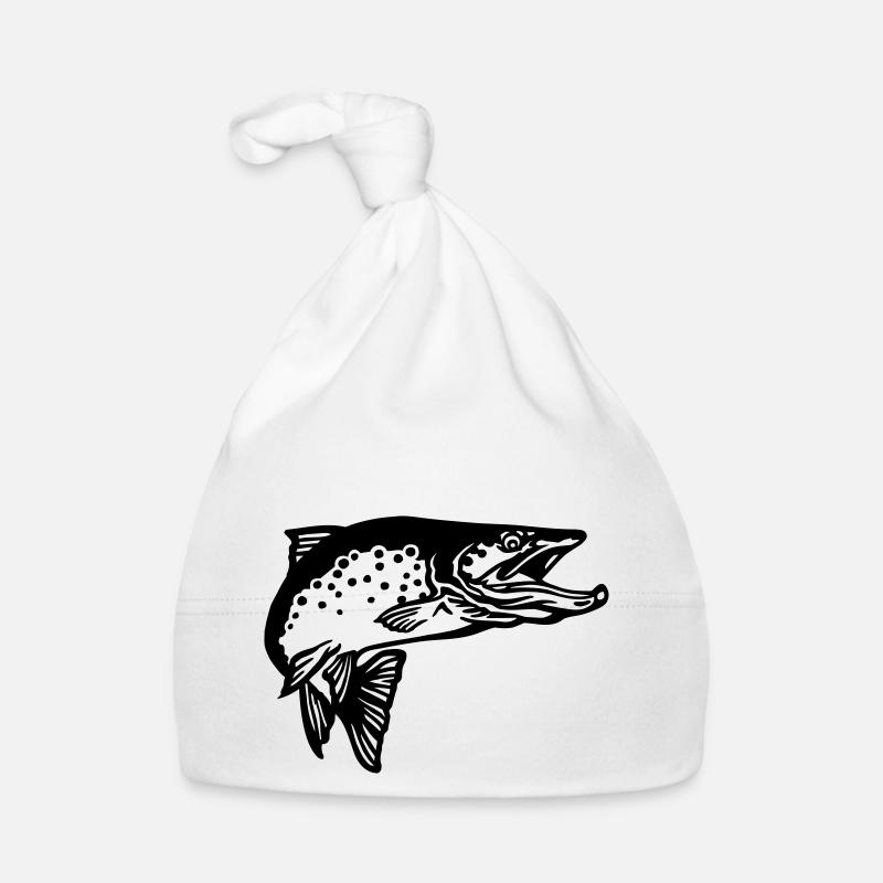 forelle2 - Baby Bio-Mütze - Weiß