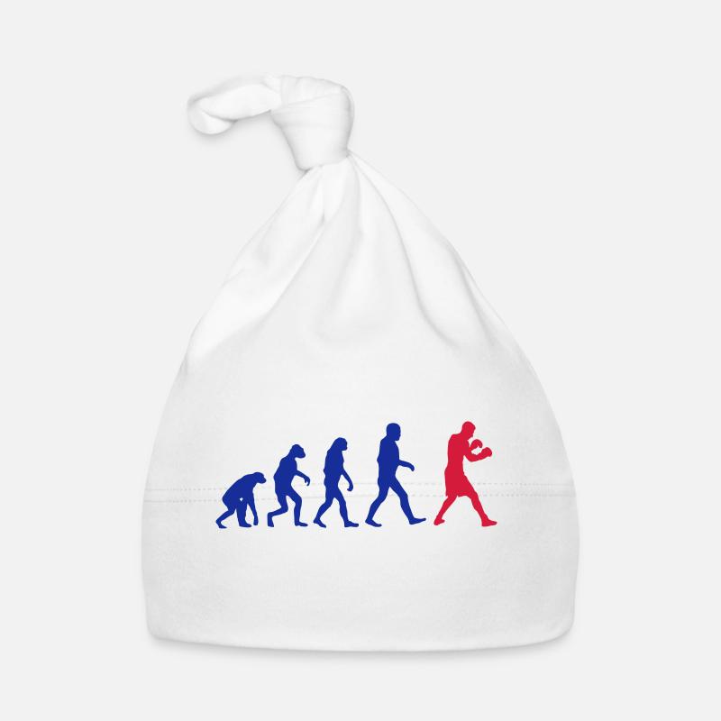 Boxing Evolution logo - Organic Baby Cap - white