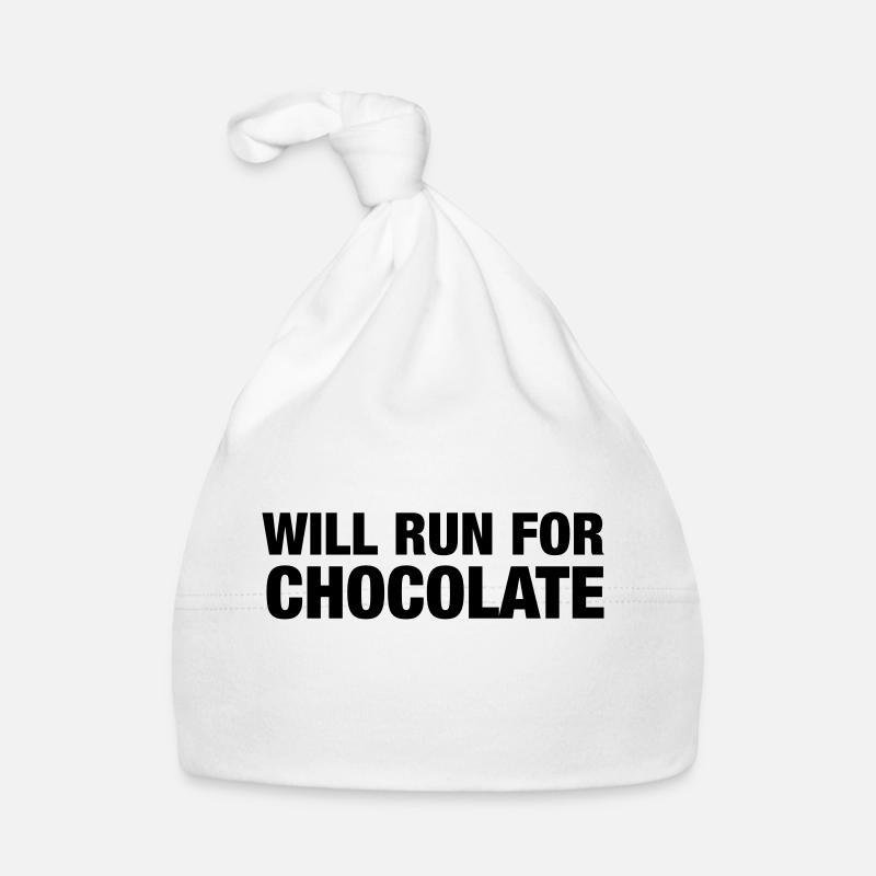 Will Run For Chocolate Organic Baby Cap
