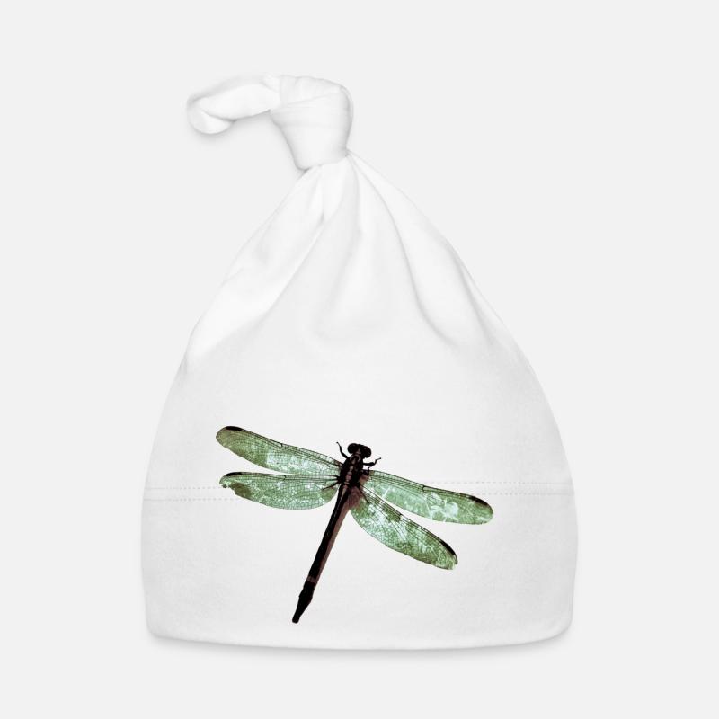 Libelle - Baby Bio-Mütze - Weiß