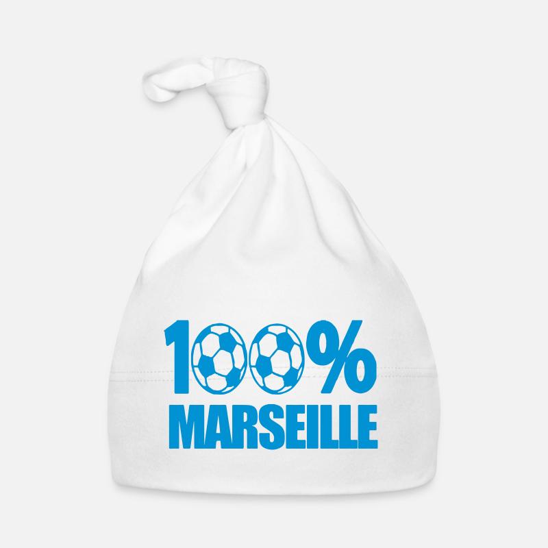 100% Marseille - Bonnet bio Bébé - blanc