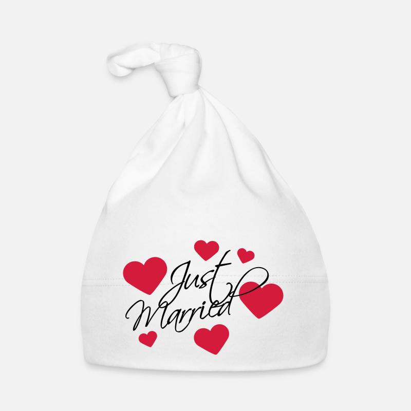 Just Married Logo Bonnet bio Bébé
