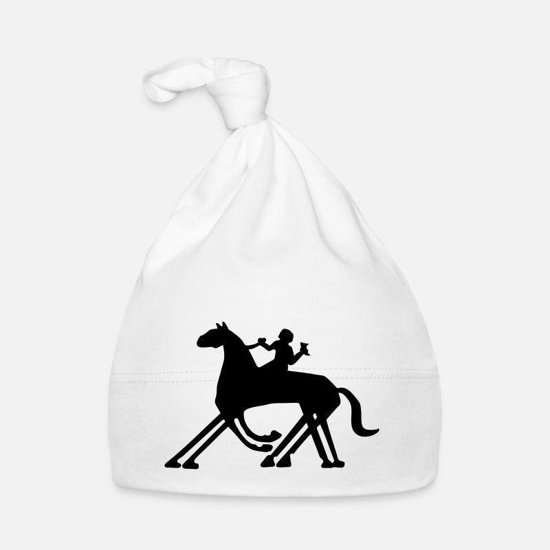 odin on sleipnir scandinavian viking symbol Organic Baby Cap