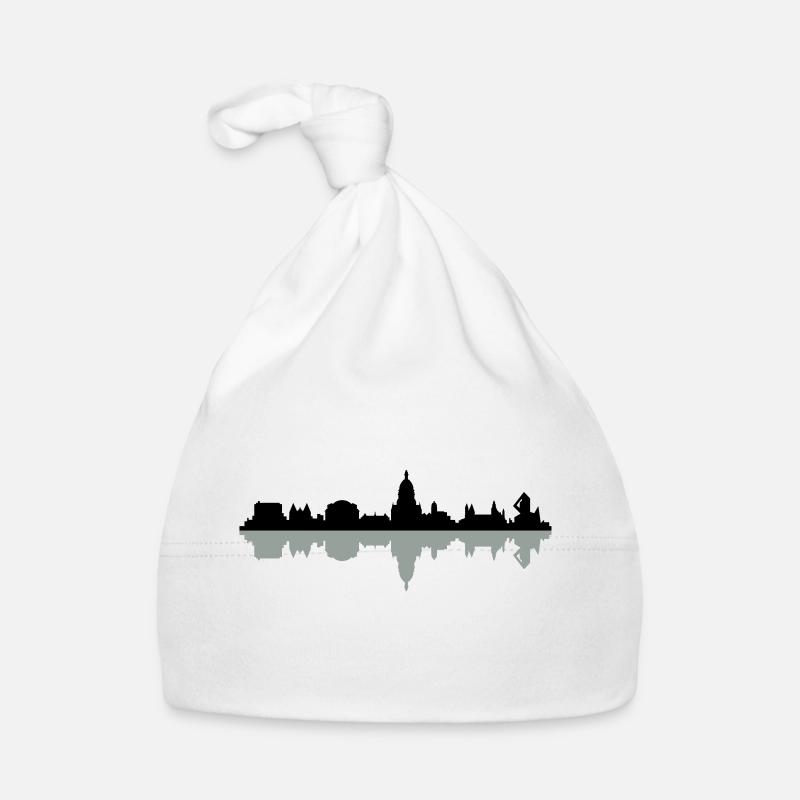 Skyline Mainz - Baby Bio-Mütze - Weiß