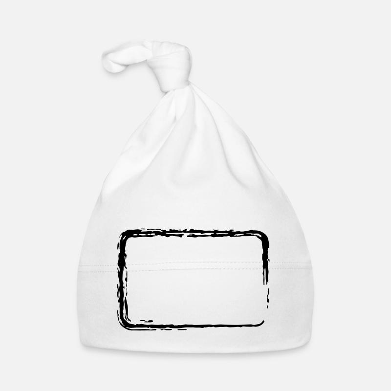 Brush stroke frame Organic Baby Cap