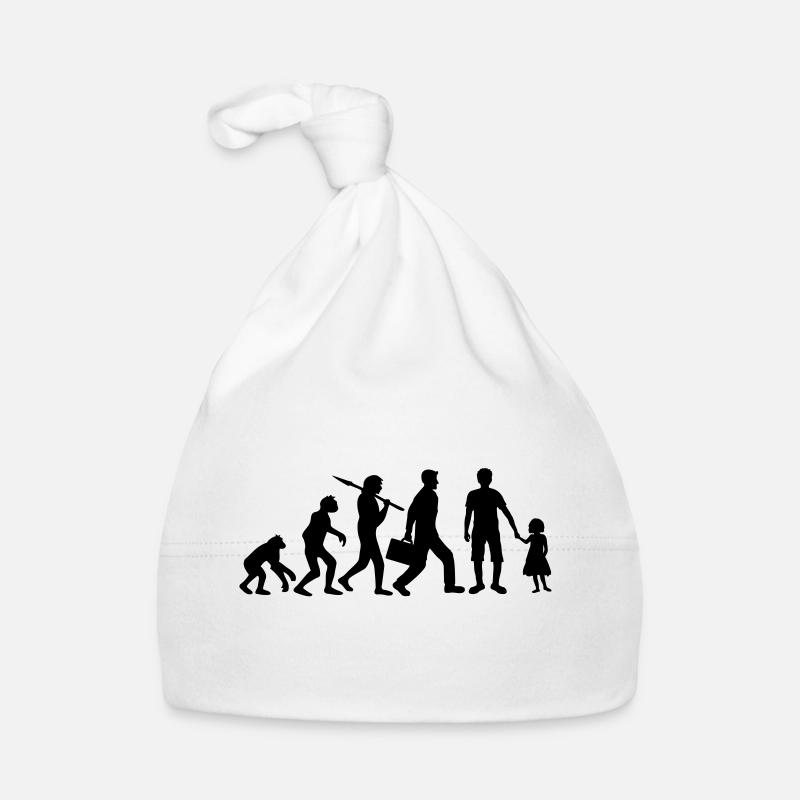 evolution papa vater und tochter vatertag kind dad Baby Bio-Mütze