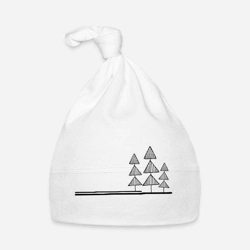 Tree Tree Tree - Organic Baby Cap - white
