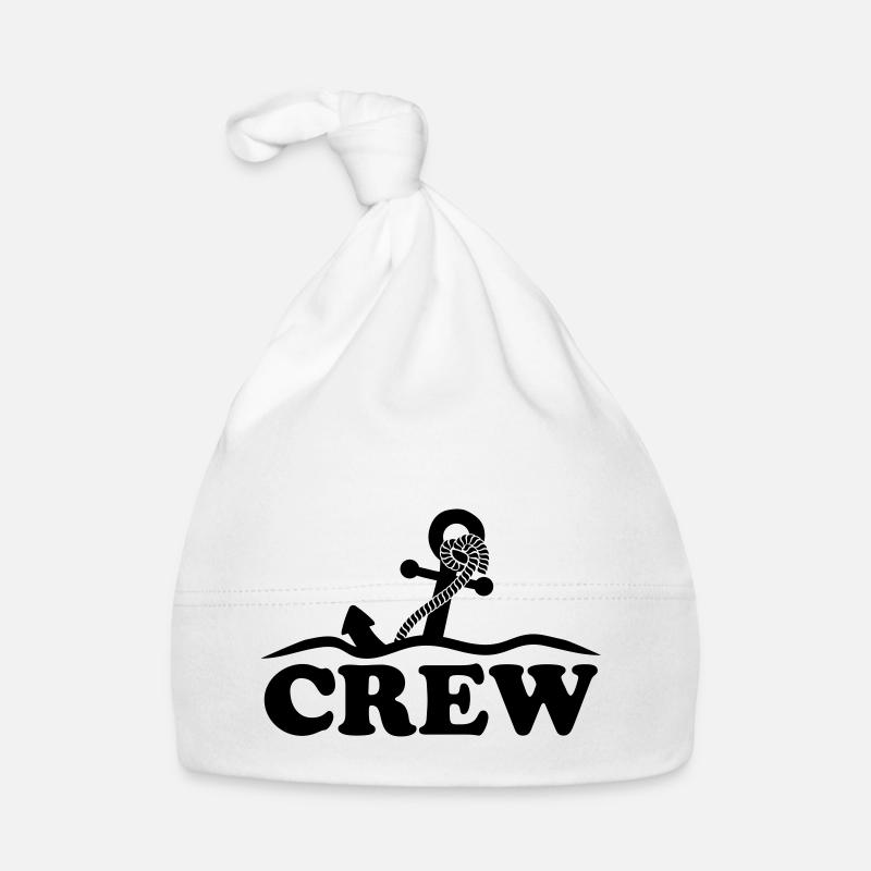 Anchor under water waves crew design Organic Baby Cap