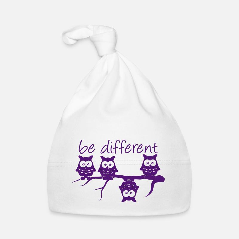 Anderst Be Different 4 Eulen verschieden Baby Bio-Mütze