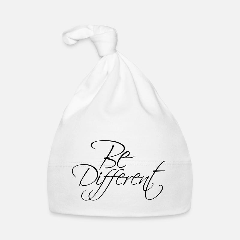 Text Be Different Be You Design Organic Baby Cap