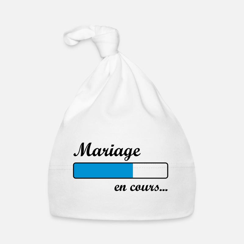 Mariage en cours ... - Bonnet bio Bébé - blanc