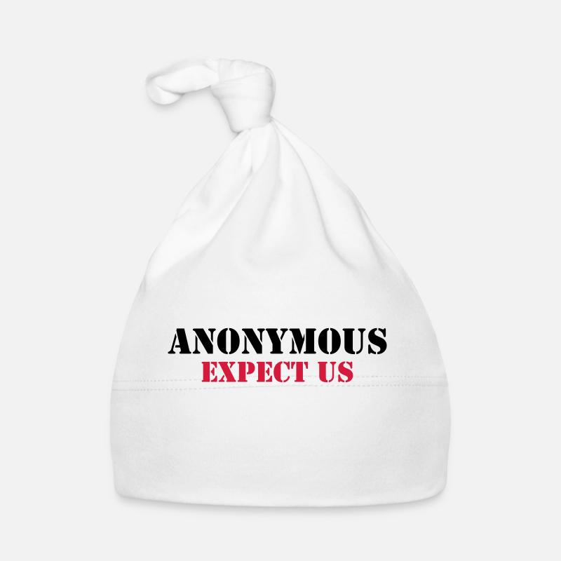Anonymous : Expect us - Baby Bio-Mütze - Weiß