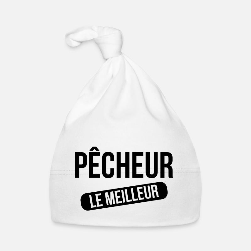 Le Meilleur Pêcheur - Bonnet bio Bébé - blanc