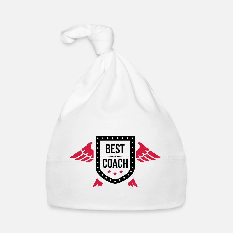 Coach / Coaching / Entraineur / Entrainer / Sport - Bonnet bio Bébé - blanc