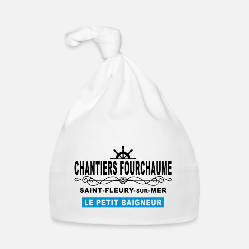 chantiers fourchaume - Bonnet bio Bébé - blanc
