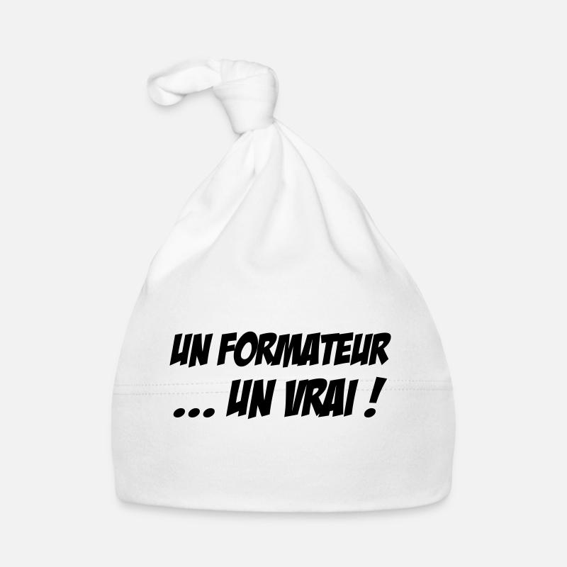 Formateur / Formatrice / Formation / Education - Bonnet bio Bébé - blanc