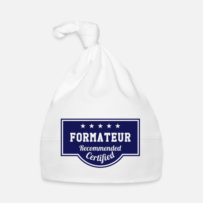 Formateur / Formatrice / Formation / Education - Bonnet bio Bébé - blanc