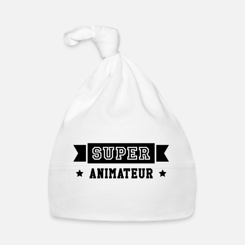 Animateur / Animatrice / Animation / Vacances - Bonnet bio Bébé - blanc