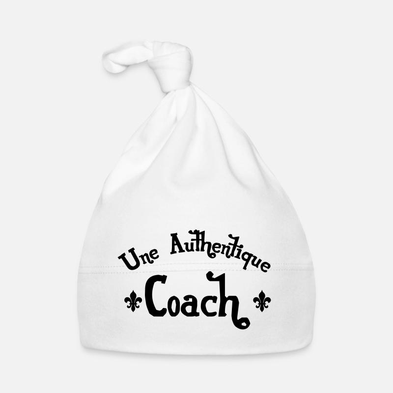 Coach / Coaching / Sport / Entreprise / Psy - Bonnet bio Bébé - blanc