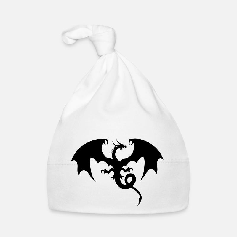 Drachen - Baby Bio-Mütze - Weiß