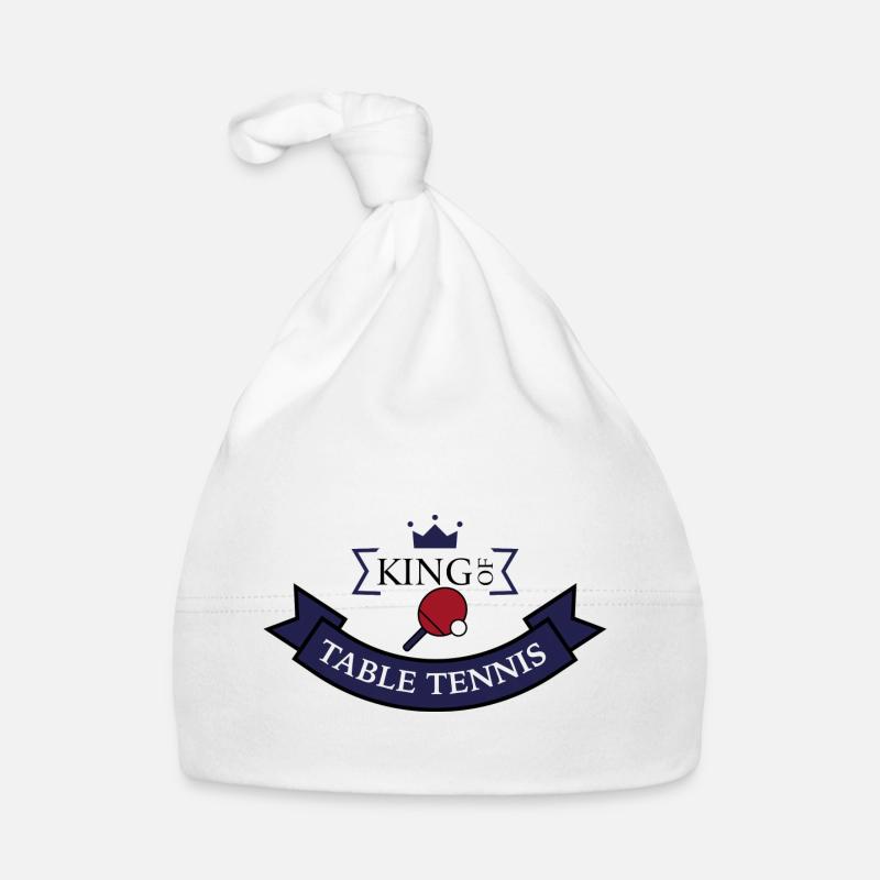 Cadeau drôle pour les joueurs de tennis de table - Bonnet bio Bébé - blanc