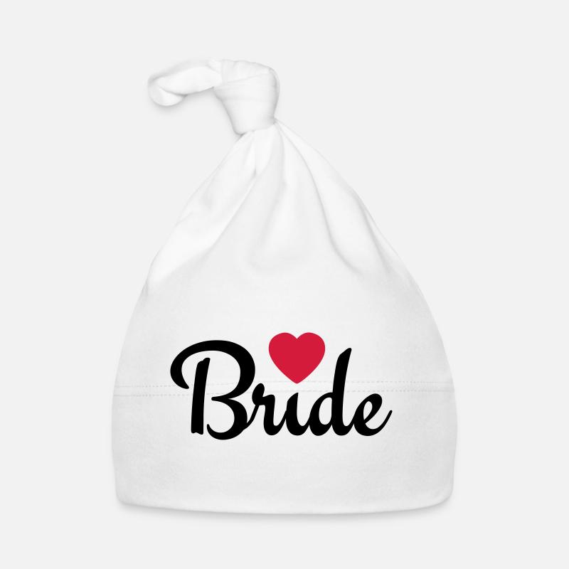 bride with heart 2c Baby Bio-Mütze