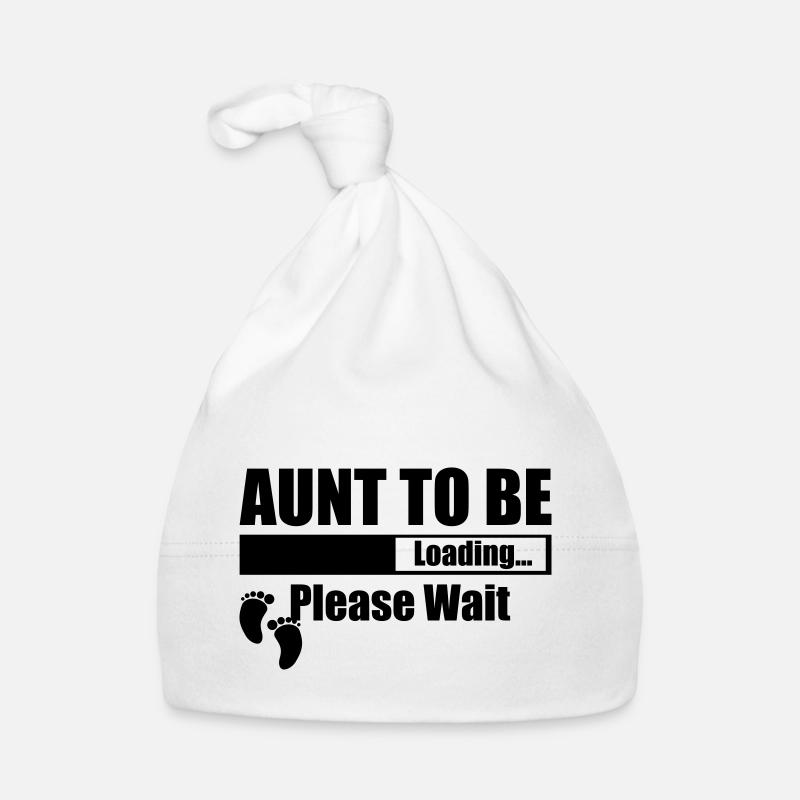Aunt To Be Loading Please Wait Organic Baby Cap