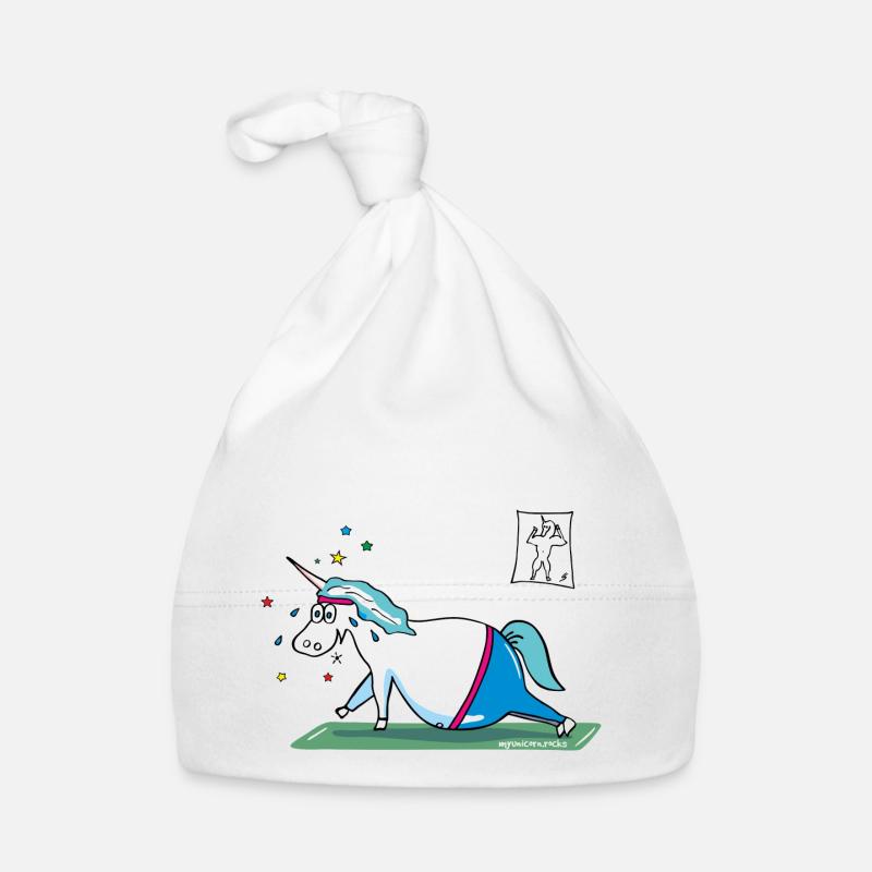"Fluffy" fat unicorn - mopsiges Einhorn Baby Bio-Mütze