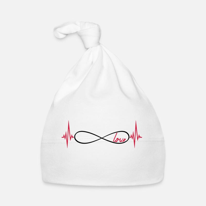 heartbeat pulse love infinite endless frequency ewi Organic Baby Cap