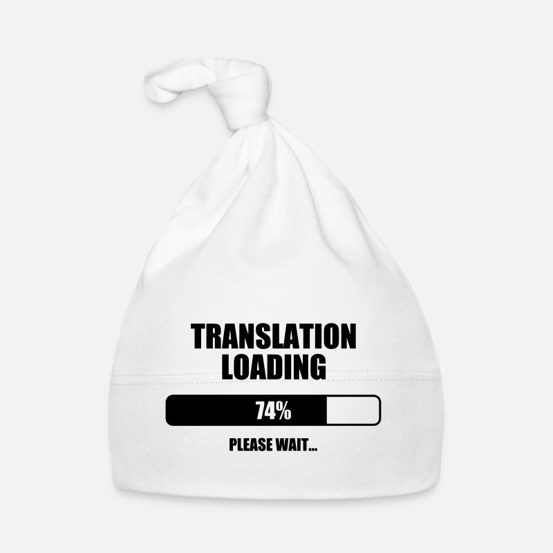 Interpreter Dolmetscher Translation Interprète - Organic Baby Cap - white