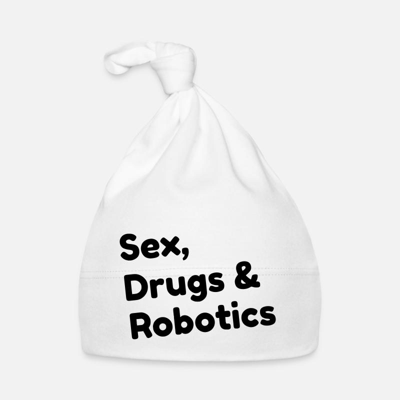 Robotik / Roboter / Robot / Robotics - Baby Bio-Mütze - Weiß