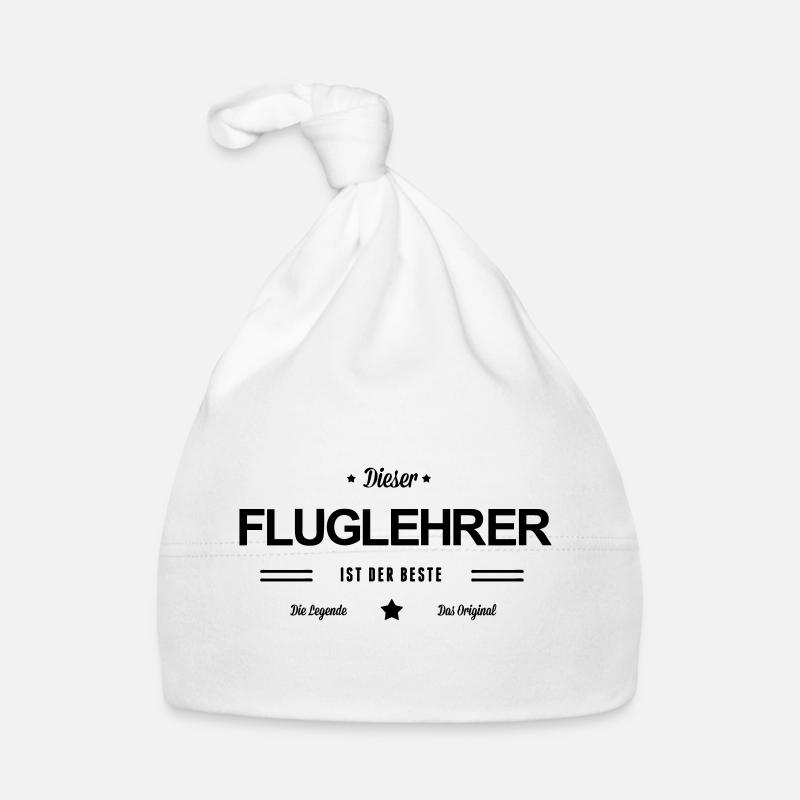 Bester Fluglehrer - Baby Bio-Mütze - Weiß