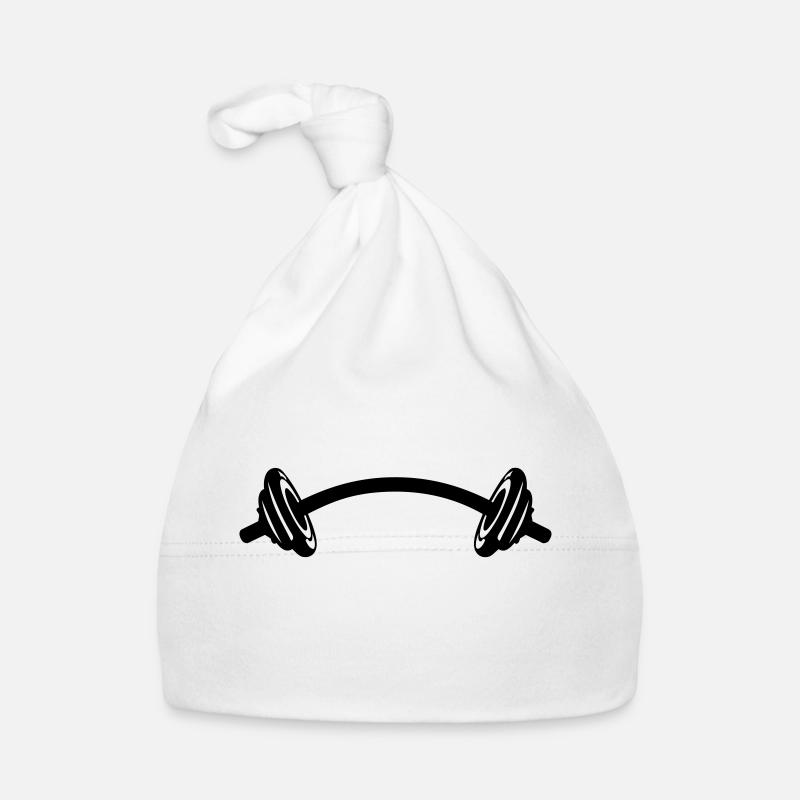 Dumbbell bodybuilding twisted 2 Organic Baby Cap