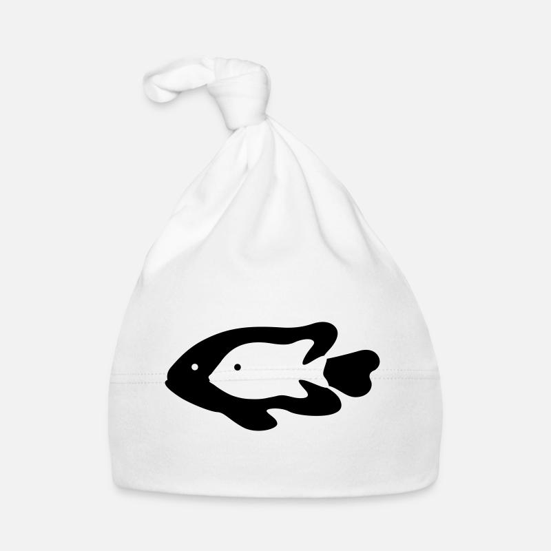 Fischen - Baby Bio-Mütze - Weiß