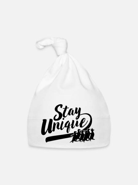 Stay Unique Penguin Punk - Bonnet bio Bébé - blanc - Devant