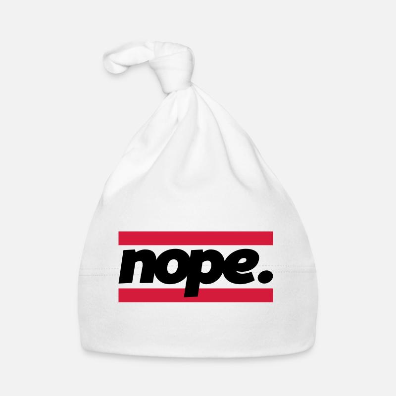 nope graphic - Baby Bio-Mütze - Weiß